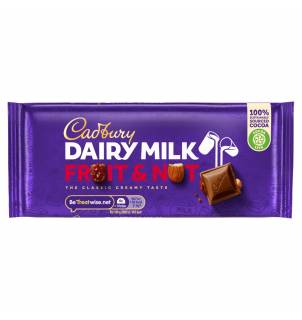 Tablette de chocolat Cadbury Dairy Milk Fruit & Nut