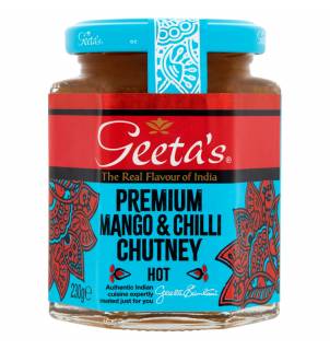 Chutney Mangue & Piment Hot Geeta's -Geeta's Premium Mango & Chilli Chutney Hot