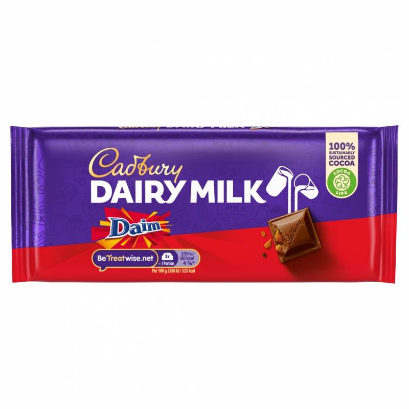 Cadbury Dairy Milk Daim - Épicerie Anglaise - Candy Dukes